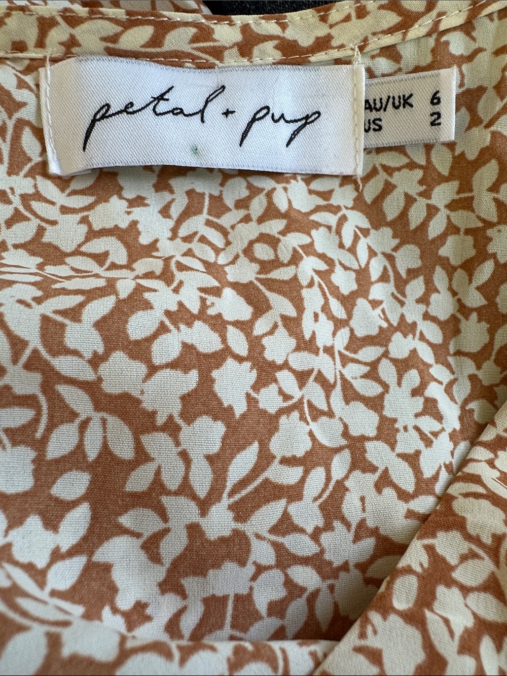 Petal & Pup Rust and White Floral Mini Dress - Picture 10 of 11